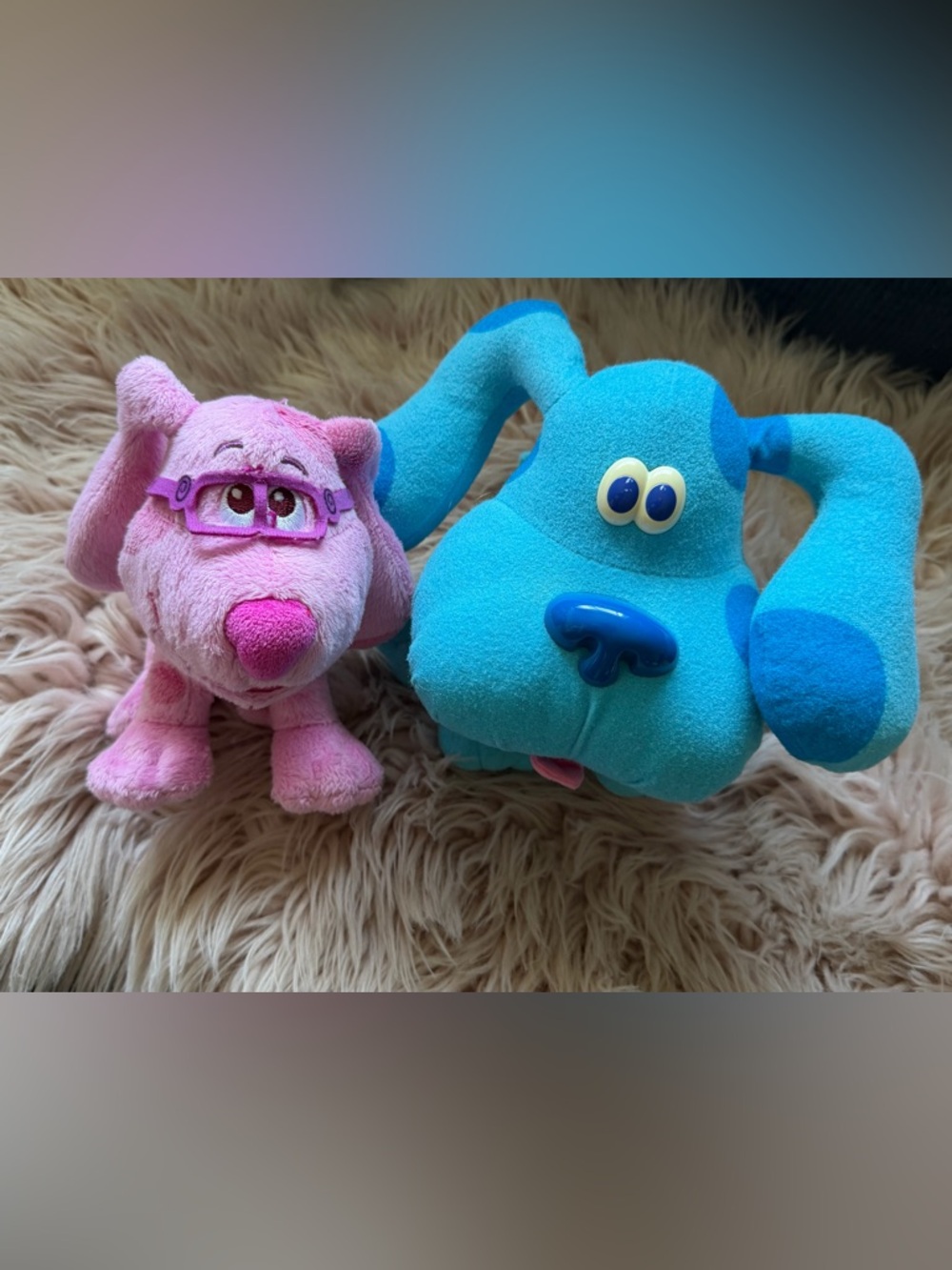 Magenta & vintage Blue- Blue Clues 1995 TYCO EUC